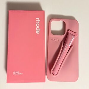 RHODE Pink Silicone Lip Case with Matching Lip Balm